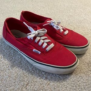 Red Vans Off The Wall Shoes